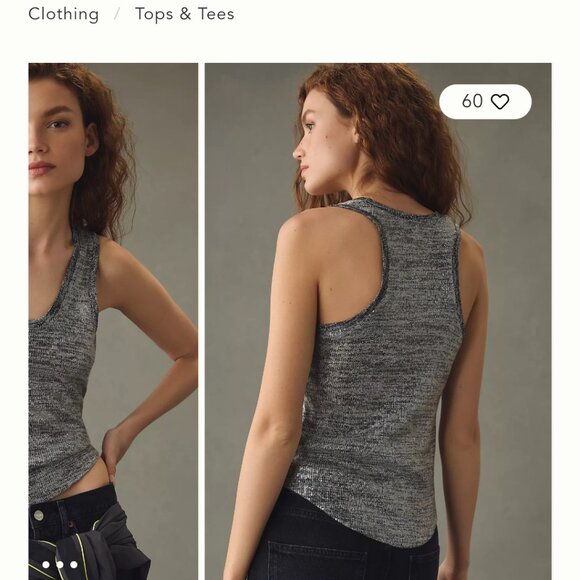 Anthropologie PILCRO sequin tank - Picture 4 of 5